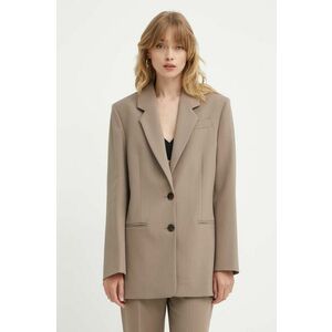 By Malene Birger sacou OPHIE culoarea maro, un singur rand de nasturi, neted, Q72526001 imagine