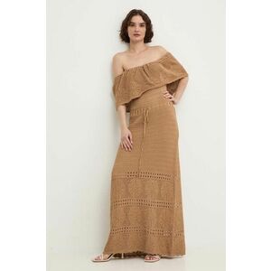 Answear Lab rochie culoarea bej, maxi, evazati imagine