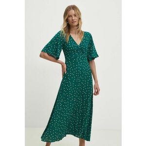 Answear Lab rochie culoarea verde, midi, evazati imagine