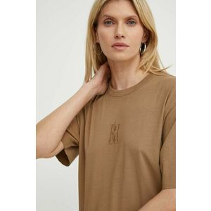 By Malene Birger tricou din bumbac FAYEH. femei, culoarea maro, Q72365004 imagine