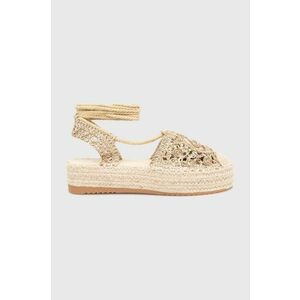 Answear Lab espadrile femei, culoarea auriu, cu platforma imagine