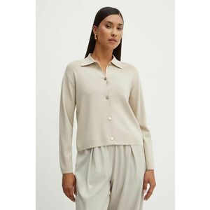 Max Mara Leisure cardigan femei, culoarea bej, light, 2426316017600 imagine