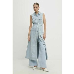 Answear Lab rochie jeans midi, evazati imagine