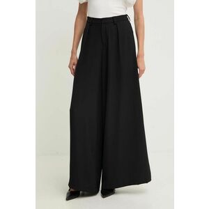 Answear Lab pantaloni femei, culoarea negru, lat, high waist imagine