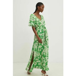 Answear Lab rochie culoarea verde, maxi, evazati imagine