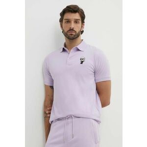 Karl Lagerfeld tricou polo barbati, culoarea turcoaz, cu imprimeu, 542221.745022 imagine