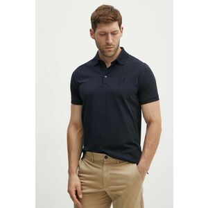 Karl Lagerfeld tricou polo barbati, culoarea albastru marin, neted, 500221.745890 imagine