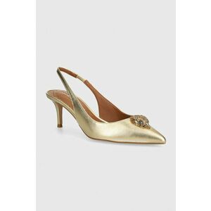 Kurt Geiger London stilettos de piele Belgravia Sling Back culoarea auriu, 9786961109 imagine