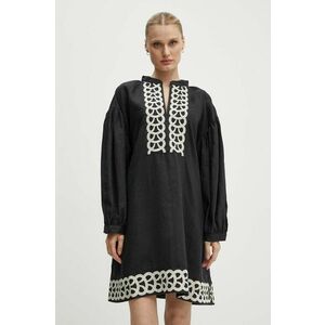 By Malene Birger rochie din in LIMONNA culoarea negru, mini, evazati, Q70967008 imagine