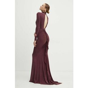 Elisabetta Franchi rochie culoarea bordo, maxi, mulata, AB61646E2 imagine