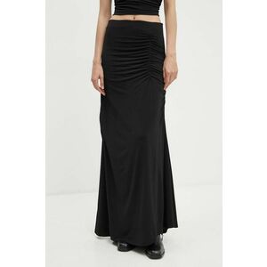 Gestuz fusta culoarea negru, maxi, drept, 10909256 imagine