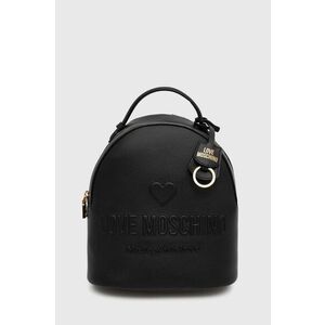 Love Moschino ghiozdan de piele femei, culoarea negru, mic, neted, JC4116PP1LL1000A imagine