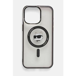 Karl Lagerfeld Husă pentru telefon iPhone 15 Pro Max 6.7 culoarea transparent, KLHMP15XHCHNOTK imagine