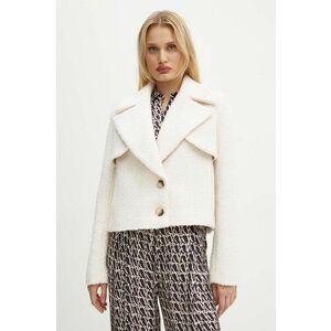 Bruuns Bazaar geaca de lana GazaniaBBNovis jacket culoarea bej, de tranzitie, BBW4067 imagine