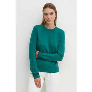 United Colors of Benetton pulover de lana femei, culoarea verde, light imagine