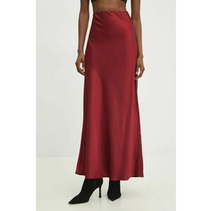 Answear Lab fusta culoarea bordo, maxi, drept imagine