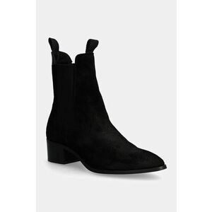 Gant botine din piele intoarsa St Broomly femei, culoarea negru, cu toc drept, 29553802 G00 imagine