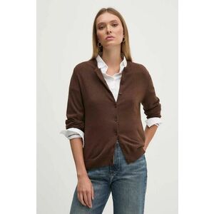 United Colors of Benetton cardigan din amestec de lana culoarea maro, light, 1035D5012 imagine