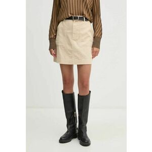 Barbour fusta din velur culoarea bej, mini, creion, LSK0105 imagine