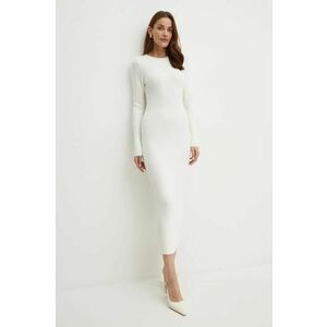 Bardot rochie KAVALA culoarea bej, midi, mulata, 59478DB imagine