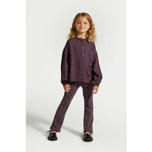 Coccodrillo pantaloni copii culoarea violet, neted, ACADEMY GIRL KIDS imagine