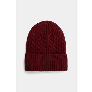 Answear Lab caciula de lana culoarea bordo, din tricot gros imagine