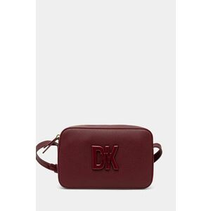 Dkny poseta de piele culoarea bordo imagine