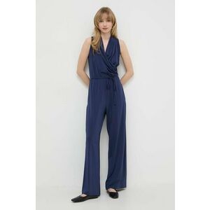 Weekend Max Mara salopetă culoarea bleumarin, cu decolteu in v 2415640000000 imagine