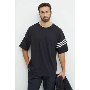 adidas Originals tricou din bumbac Neuclassics Tee barbati, culoarea negru, cu imprimeu, IW0972 imagine