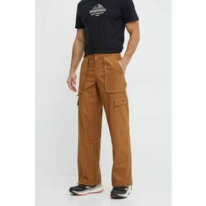 Columbia pantaloni Brea Falls femei, culoarea maro, lat, high waist, 2086041 imagine