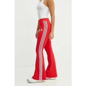 adidas Originals colanti Flared femei, culoarea rosu, cu imprimeu, IY7199 imagine