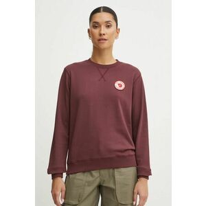 Fjallraven bluză trening 1960 Logo Badge culoarea bordo, neted, F87230.357 imagine