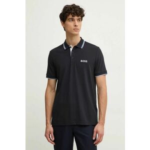 Boss Green tricou polo barbati, culoarea albastru marin, cu imprimeu, 50469102 imagine