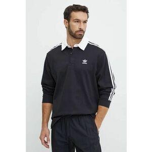 adidas Originals longsleeve din bumbac Adicolor culoarea negru, cu imprimeu, IZ4806 imagine