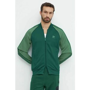 adidas Originals bluza Adicolor Classics SST Tracktop barbati, culoarea verde, modelator, IY8731 imagine