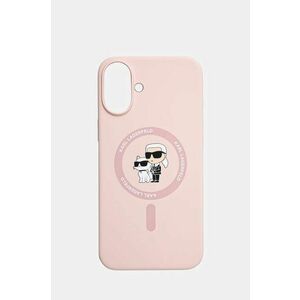 Karl Lagerfeld etui pentru telefon iPhone 16 Plus 6.7 culoarea roz, KLHMP16MSCMKCRHP imagine