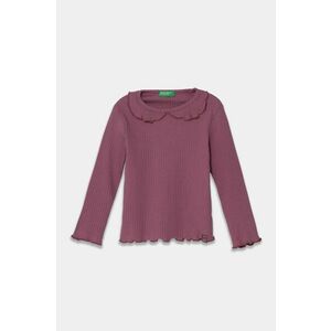 United Colors of Benetton longsleeve copii culoarea violet, 3F1AG10H6 imagine