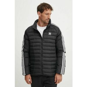 adidas Originals geacă Padded Coll barbati, culoarea negru, de tranzitie, IZ1835 imagine