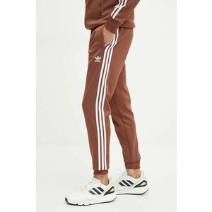 adidas Originals pantaloni Adicolor Classics SST Track Pants barbati, culoarea maro, modelator, IY9866 imagine