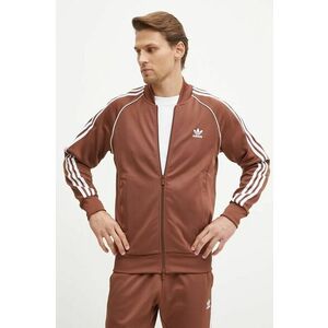 adidas Originals bluza Adicolor Classics SST Tracktop barbati, culoarea maro, modelator, IY9855 imagine