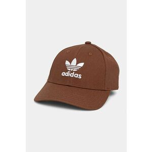 adidas Originals șapcă de baseball din bumbac culoarea maro, cu imprimeu, IX7572 imagine