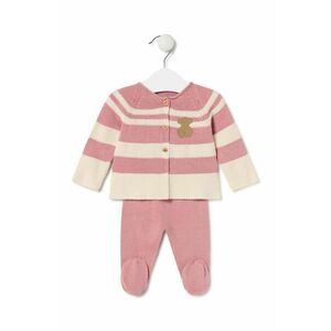 Tous set de bumbac pentru bebelusi Tricot culoarea roz, Tricot.2101 imagine