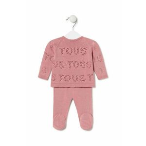 Tous set de bumbac pentru bebelusi Tricot culoarea roz, Tricot.2105 imagine