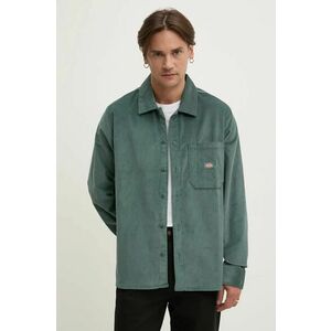 Dickies camasa din velur CORDUROY culoarea verde, cu guler clasic, regular, DK0A8652 imagine