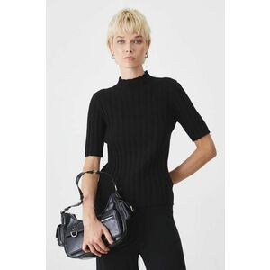 Medicine tricou femei, culoarea negru, cu turtleneck imagine