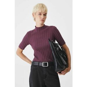 Medicine tricou femei, culoarea violet, cu turtleneck imagine