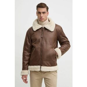 Alpha Industries geaca B3 FL barbati, culoarea maro, de tranzitie, 143106 imagine