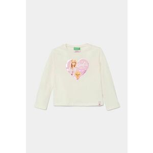 United Colors of Benetton longsleeve din bumbac pentru copii culoarea bej, 3ATNG10HJ imagine