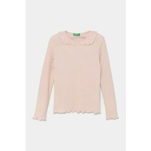 United Colors of Benetton longsleeve copii culoarea roz, 3F1AG10H6 imagine