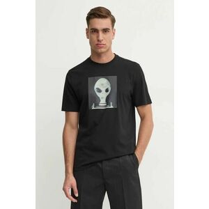 Boss Orange tricou din bumbac barbati, culoarea negru, cu imprimeu, 50528190 imagine